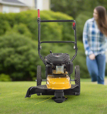 163cc Walk-Behind Wheeled String Trimmer – Heavy-Duty Gas Grass & Weed Cutter with 22-Inch Cutting Path
