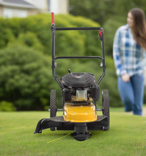 163cc Walk-Behind Wheeled String Trimmer – Heavy-Duty Gas Grass & Weed Cutter with 22-Inch Cutting Path