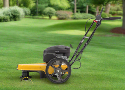 163cc Walk-Behind Wheeled String Trimmer – Heavy-Duty Gas Grass & Weed Cutter with 22-Inch Cutting Path