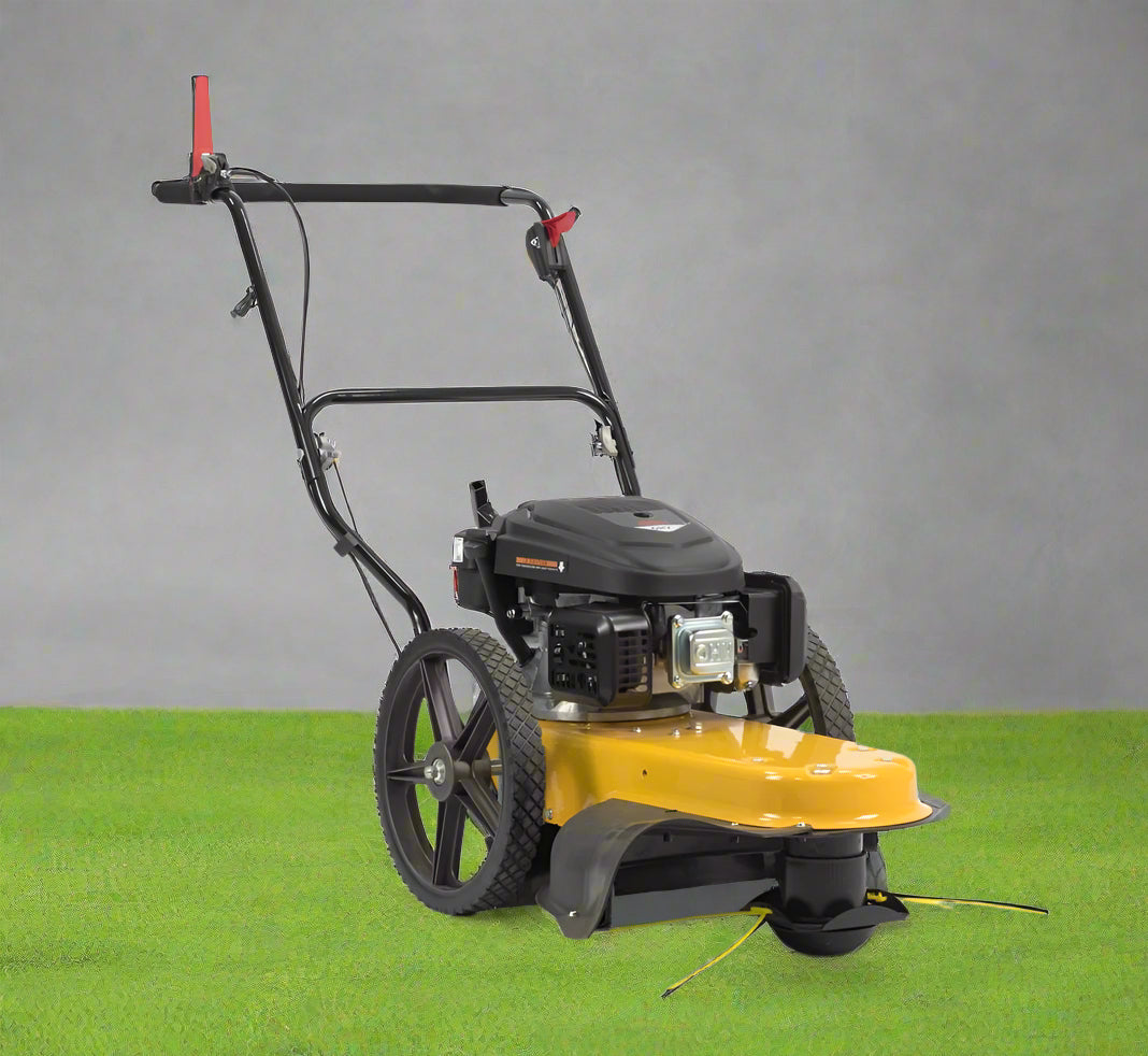 163cc Walk-Behind Wheeled String Trimmer – Heavy-Duty Gas Grass & Weed Cutter with 22-Inch Cutting Path