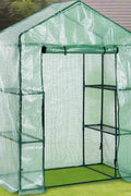Walk-in roll-up greenhouse with zippered front door
Outdoor greenhouse with wired shelves and green PE cover
Garden greenhouse for patio and balcony setups
Roll-up front entry greenhouse shown outdoors
Compact greenhouse model GC3232 with sturdy shelves
Indoor/outdoor mini greenhouse with UV-resistant cover