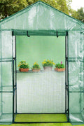 Walk-in roll-up greenhouse with zippered front door
Outdoor greenhouse with wired shelves and green PE cover
Garden greenhouse for patio and balcony setups
Roll-up front entry greenhouse shown outdoors
Compact greenhouse model GC3232 with sturdy shelves
Indoor/outdoor mini greenhouse with UV-resistant cover