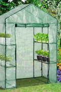 Walk-in roll-up greenhouse with zippered front door
Outdoor greenhouse with wired shelves and green PE cover
Garden greenhouse for patio and balcony setups
Roll-up front entry greenhouse shown outdoors
Compact greenhouse model GC3232 with sturdy shelves
Indoor/outdoor mini greenhouse with UV-resistant cover