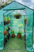 Walk-in roll-up greenhouse with zippered front door
Outdoor greenhouse with wired shelves and green PE cover
Garden greenhouse for patio and balcony setups
Roll-up front entry greenhouse shown outdoors
Compact greenhouse model GC3232 with sturdy shelves
Indoor/outdoor mini greenhouse with UV-resistant cover