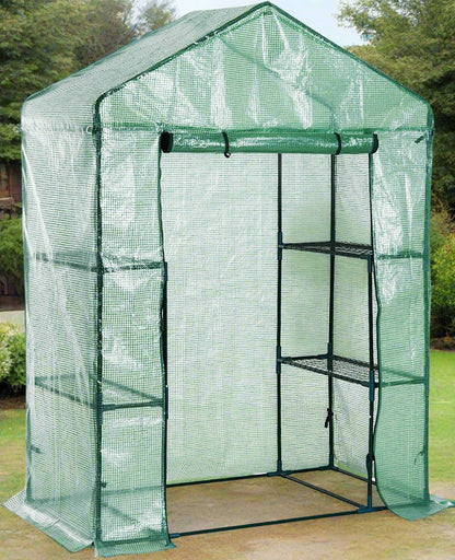 Walk-in roll-up greenhouse with zippered front door
Outdoor greenhouse with wired shelves and green PE cover
Garden greenhouse for patio and balcony setups
Roll-up front entry greenhouse shown outdoors
Compact greenhouse model GC3232 with sturdy shelves
Indoor/outdoor mini greenhouse with UV-resistant cover