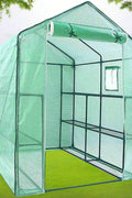 Walk-in roll-up greenhouse with zippered front door
Outdoor greenhouse with wired shelves and green PE cover
Garden greenhouse for patio and balcony setups
Roll-up front entry greenhouse shown outdoors
Compact greenhouse model GC3232 with sturdy shelves
Indoor/outdoor mini greenhouse with UV-resistant cover