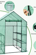 Walk-in roll-up greenhouse with zippered front door
Outdoor greenhouse with wired shelves and green PE cover
Garden greenhouse for patio and balcony setups
Roll-up front entry greenhouse shown outdoors
Compact greenhouse model GC3232 with sturdy shelves
Indoor/outdoor mini greenhouse with UV-resistant cover