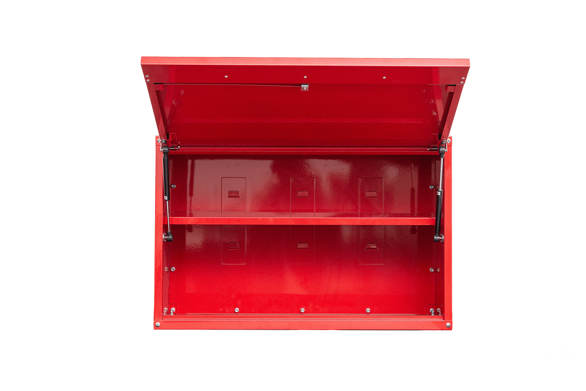 New Wall Mounted Flip Up Open Tool Box Cabinet – Heavy Duty Storage Organizer for Garage & Workshop 445471 - Hand Tools with Red | Sold by Uncle Wiener's Wholesale
