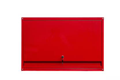 New Wall Mounted Flip Up Open Tool Box Cabinet – Heavy Duty Storage Organizer for Garage & Workshop 445471 - Hand Tools with Red | Sold by Uncle Wiener's Wholesale