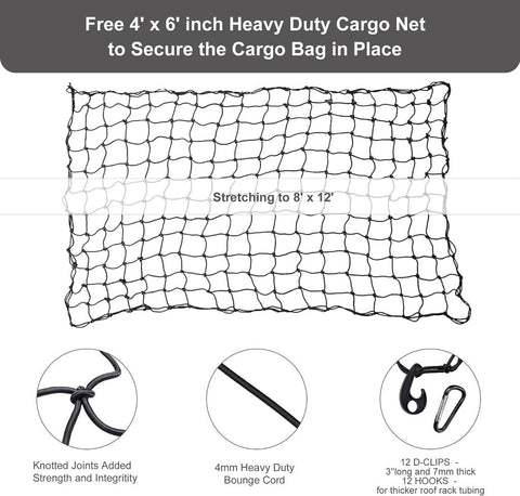 New Waterproof Truck Bed Cargo Bag & Cargo Net – Heavy - Duty Waterproof Storage for Pickup Trucks S1233 - with | Sold by Uncle Wiener's Wholesale