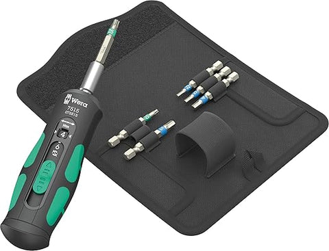 WERA 7515/7 Safe-Torque Speed Bicycle Screwdriver Set – 7 Piece Kit with Kraftform Handle and Hex Plus Bits