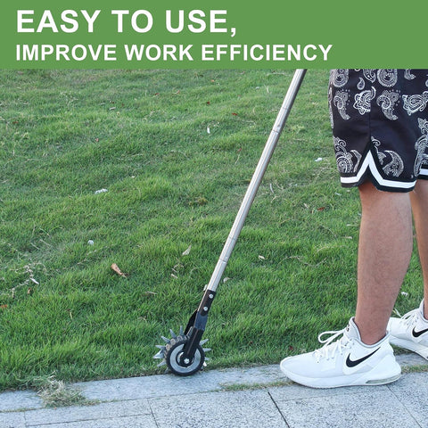 NEW Wheel Sidewalk Lawn Rotary Edger S1196 ��� Adjustable Manual Grass Trimmer Tool - with | Sold by Uncle Wiener's Who