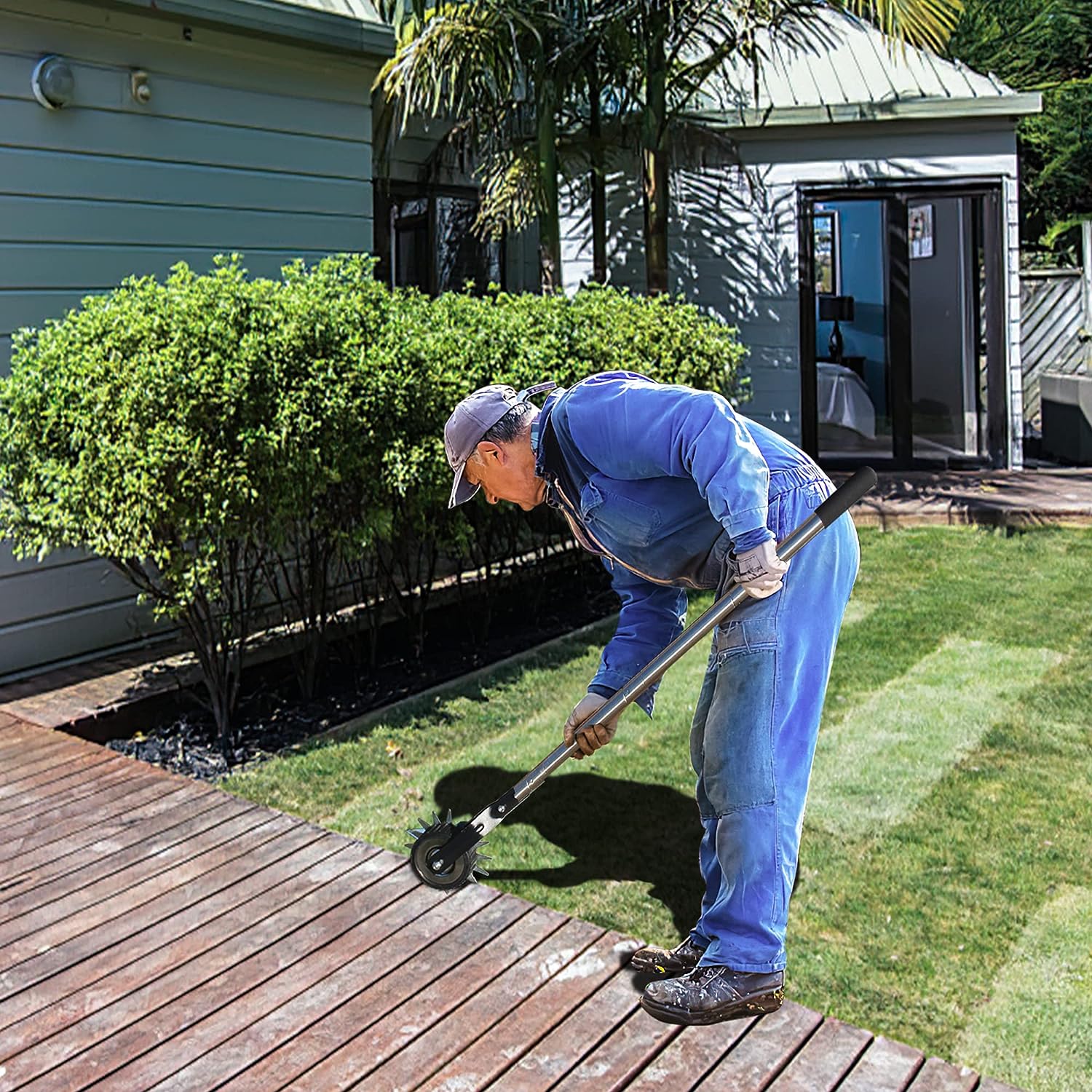 NEW Wheel Sidewalk Lawn Rotary Edger S1196 ��� Adjustable Manual Grass Trimmer Tool - with | Sold by Uncle Wiener's Who