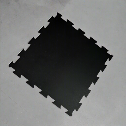 New White Speck Interlocking Thick Rubber Gym Floor Tiles | Heavy - Duty Fitness & Workout Flooring - with (14) White Speck 14mm Tiles (37.66 sq ft) 812824 | Sold by Uncle Wiener's Wholesale
