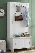 WHITE STORAGE CABINET WITH SLIDING DOOR & BENCH ENTRY WAY - Storage Cabinet with | Sold by Uncle Wiener's Wholesale