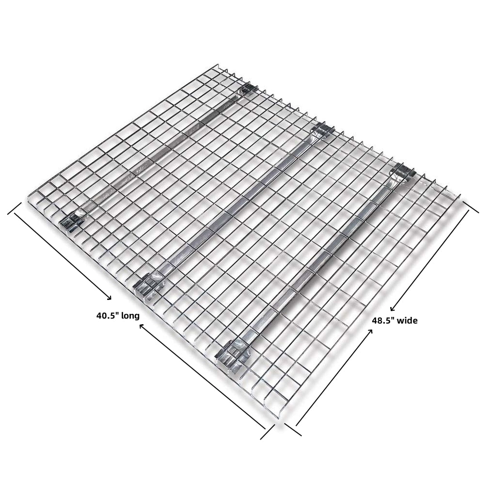 Wire Decking Panel – Top View with Waterfall Edge

Heavy-Duty Mesh Panel for Racking – Angle View

Pallet Rack Decking Panels – Stacked Display

