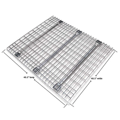 Wire Decking Panel – Top View with Waterfall Edge

Heavy-Duty Mesh Panel for Racking – Angle View

Pallet Rack Decking Panels – Stacked Display

