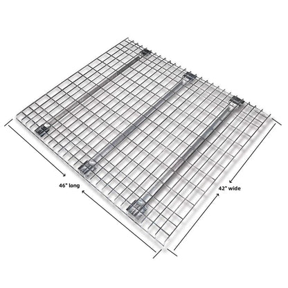 Wire Decking Panel – Top View with Waterfall Edge

Heavy-Duty Mesh Panel for Racking – Angle View

Pallet Rack Decking Panels – Stacked Display

