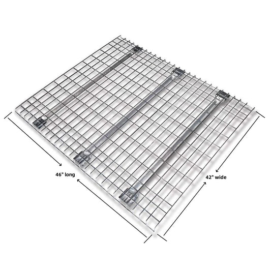 Wire Decking Panel – Top View with Waterfall Edge

Heavy-Duty Mesh Panel for Racking – Angle View

Pallet Rack Decking Panels – Stacked Display

