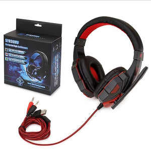 Wired Gaming Headset with Microphone 3.5mm USB LED Over-Ear Headphones 786531