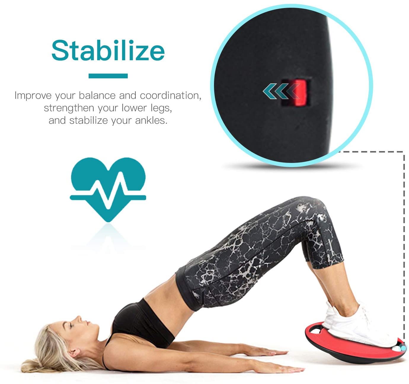 New Wobble Balance Board Exercise Trainer – 360° Rotation & Non - Slip Design – SKU 206221 - with | Sold by Uncle Wiener's Wholesale