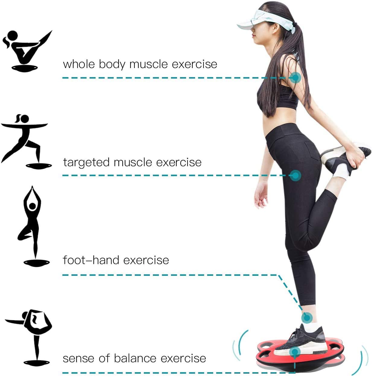 New Wobble Balance Board Exercise Trainer – 360° Rotation & Non - Slip Design – SKU 206221 - with | Sold by Uncle Wiener's Wholesale