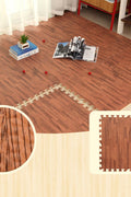 New Wood Grain EVA Interlocking Foam Floor Mat – 24 & 96 Sqft Tiles for Gym, Trade Show, Basement & Home Use 721DG - with 24 SQ FT NATURAL GRAIN 721NG | Sold by Uncle Wiener's Wholesale