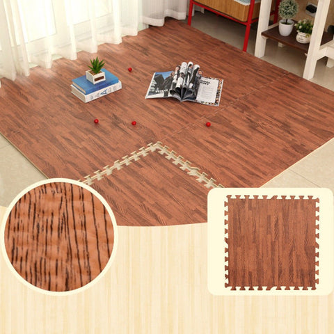 New Wood Grain EVA Interlocking Foam Floor Mat – 24 & 96 Sqft Tiles for Gym, Trade Show, Basement & Home Use 721DG - with 24 SQ FT NATURAL GRAIN 721NG | Sold by Uncle Wiener's Wholesale