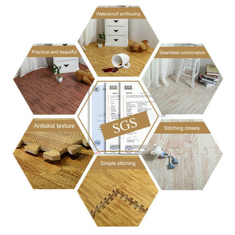New Wood Grain EVA Interlocking Foam Floor Mat – 24 & 96 Sqft Tiles for Gym, Trade Show, Basement & Home Use 721DG - with 24 SQ FT NATURAL GRAIN 721NG | Sold by Uncle Wiener's Wholesale