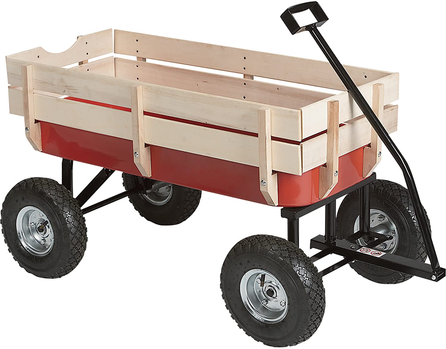 New Wood Kids Wagon Wheel Garden Cart with Removable Wooden Panels – 330 lbs Capacity | SKU: TC4201 - with | Sold by Uncle Wiener's Wholesale