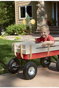 New Wood Kids Wagon Wheel Garden Cart with Removable Wooden Panels – 330 lbs Capacity | SKU: TC4201 - with | Sold by Uncle Wiener's Wholesale