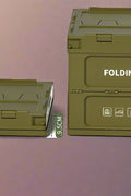 Stackable resin folding storage chest for home and garage