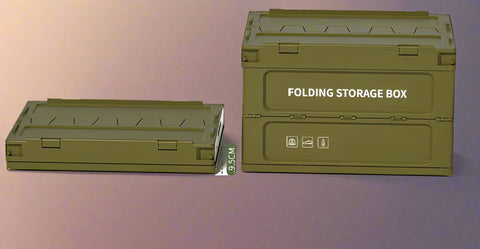 Stackable resin folding storage chest for home and garage