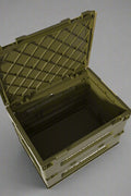 Multi-access collapsible storage box open top view