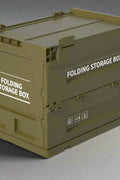 Heavy-duty resin storage chest with wooden lid closed view