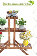 Wooden 3-tier plant stand with brown finish for indoor outdoor use

Rustic vertical flower shelf with pinewood construction

Multi-level wooden plant holder for patio or balcony display

Tiered plant display stand with decorative potted flowers

Compact and stylish garden plant rack made of wood