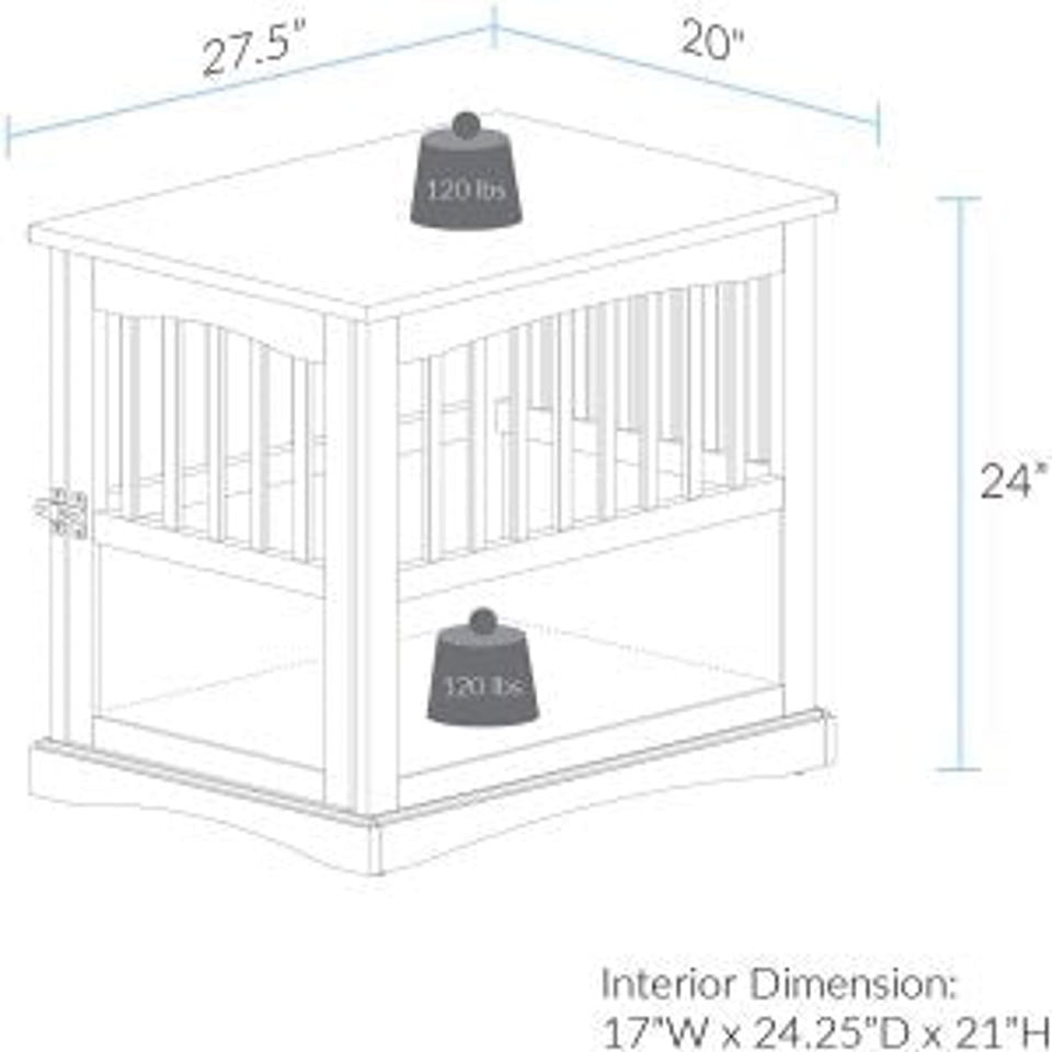 NEW Wooden Dog Cage & Pet Crate End Table – Stylish Indoor Kennel Furniture for Dogs 4112021 - with | Sold by Uncle Wiener's Wholesale