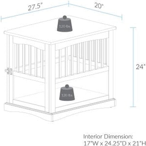NEW Wooden Dog Cage & Pet Crate End Table – Stylish Indoor Kennel Furniture for Dogs 4112021 - with | Sold by Uncle Wiener's Wholesale