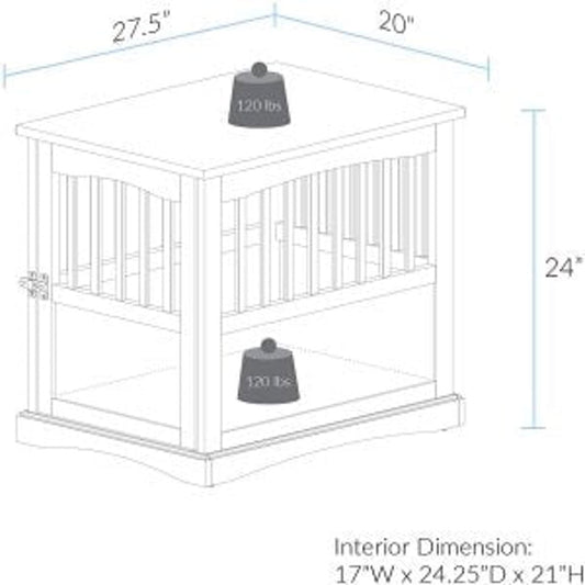 NEW Wooden Dog Cage & Pet Crate End Table – Stylish Indoor Kennel Furniture for Dogs 4112021 - with | Sold by Uncle Wiener's Wholesale