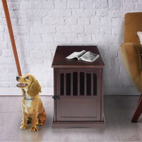 NEW Wooden Dog Cage & Pet Crate End Table – Stylish Indoor Kennel Furniture for Dogs 4112021 - with | Sold by Uncle Wiener's Wholesale