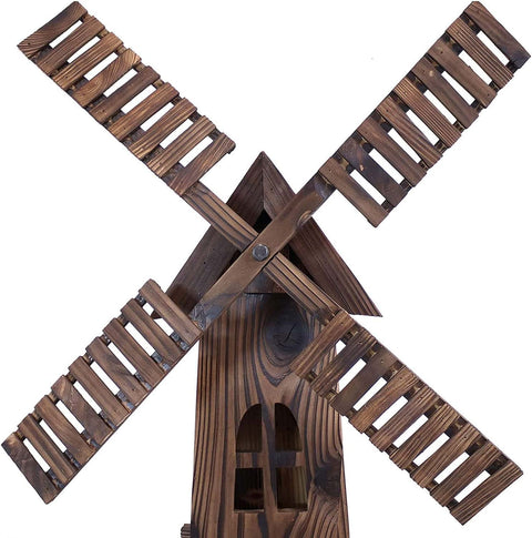 NEW Wooden Dutch Windmill Garden Decoration 11272022 – Rustic Outdoor Decor - with | Sold by Uncle Wiener's Wholesale