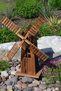 NEW Wooden Dutch Windmill Garden Decoration 11272022 – Rustic Outdoor Decor - with | Sold by Uncle Wiener's Wholesale