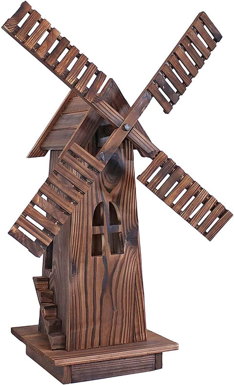 NEW Wooden Dutch Windmill Garden Decoration 11272022 – Rustic Outdoor Decor - with | Sold by Uncle Wiener's Wholesale