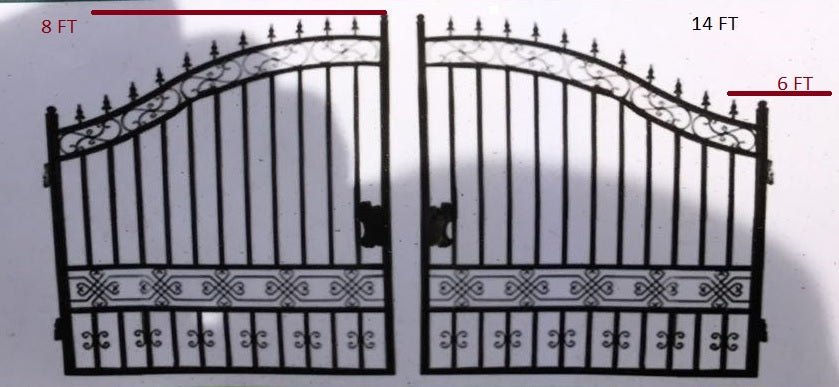 Wrought Iron Black Driveway Gate Set

Decorative Iron Entry Gates for Farm and Ranch

Durable Wrought Iron Gates – Deer Design

Heavy-Duty Black Iron Gates for Estate Entrance

Tree of Life Wrought Iron Entry Gate Design