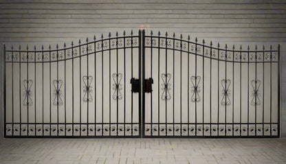 Wrought Iron Black Driveway Gate Set

Decorative Iron Entry Gates for Farm and Ranch

Durable Wrought Iron Gates – Deer Design

Heavy-Duty Black Iron Gates for Estate Entrance

Tree of Life Wrought Iron Entry Gate Design