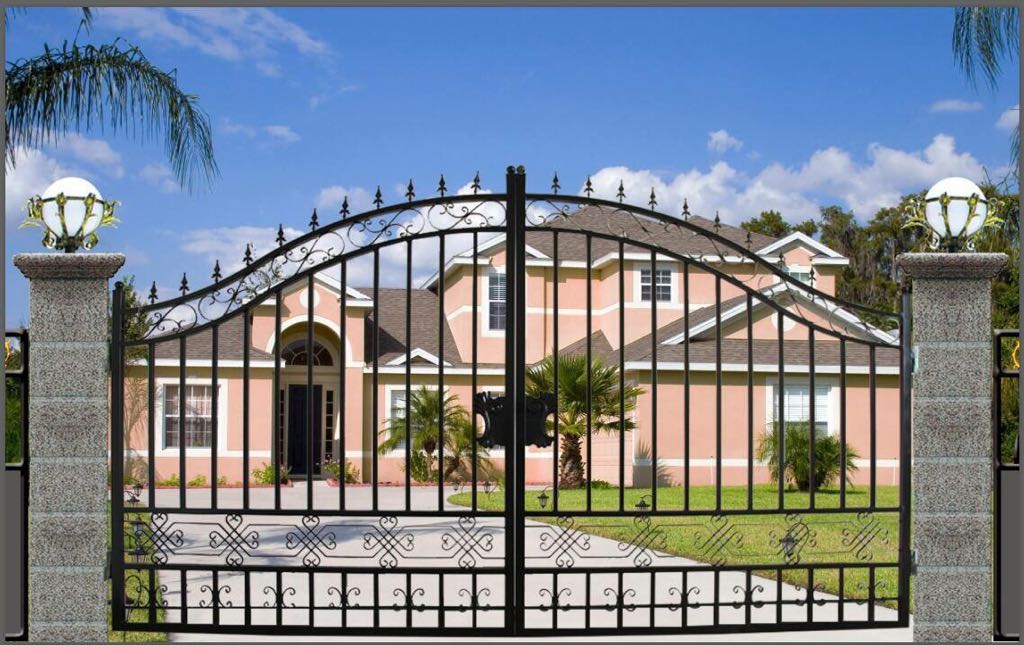 Wrought Iron Black Driveway Gate Set

Decorative Iron Entry Gates for Farm and Ranch

Durable Wrought Iron Gates – Deer Design

Heavy-Duty Black Iron Gates for Estate Entrance

Tree of Life Wrought Iron Entry Gate Design
