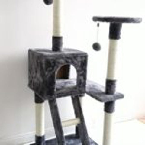 NEW XL Cat Tree Scratching Post with Ladder – Multi - Level Cat Tower for Large Cats & Kittens LBCT04G - with | Sold by Uncle Wiener's Wholesale