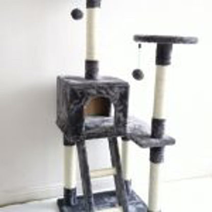 NEW XL Cat Tree Scratching Post with Ladder – Multi - Level Cat Tower for Large Cats & Kittens LBCT04G - with | Sold by Uncle Wiener's Wholesale