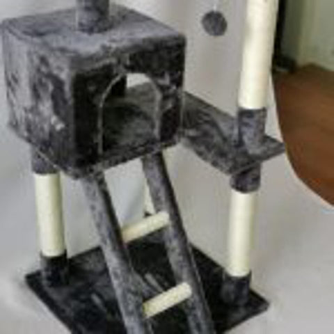 NEW XL Cat Tree Scratching Post with Ladder – Multi - Level Cat Tower for Large Cats & Kittens LBCT04G - with | Sold by Uncle Wiener's Wholesale