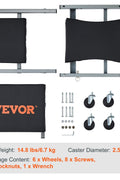 Rolling garage creeper with durable 360-degree swivel wheels and steel frame